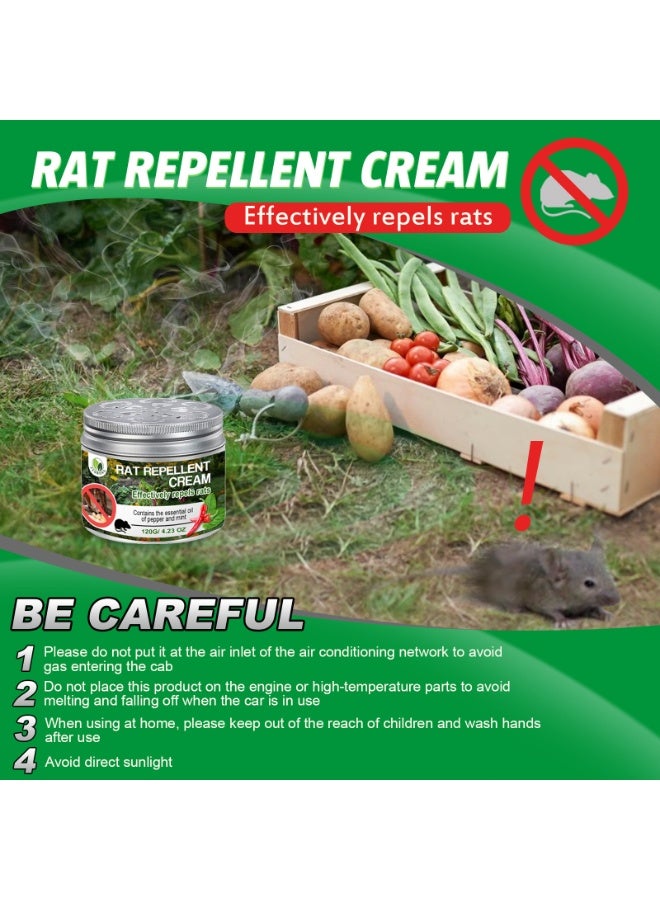 SOLARAE Rodent Repellent Cream for Car Engines, Under Hood Rodent Repellent, Rat Repellent for Car, Peppermint Oil to Repel Mice and Rats, Mouse Repellents Outdoor, Keeps Mice Away, Rat Deterrent Indoor - Image 3