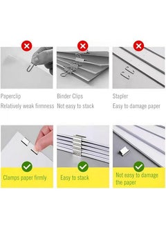erorex Portable Stapler 2 Pcs With 100 Pcs Binder Clips Multifunction Paper Storage Artifact Creative Free Of Punching File Binding Clamp Mini Handheld Binder Snack Sealing Binding Clip  - Image 5