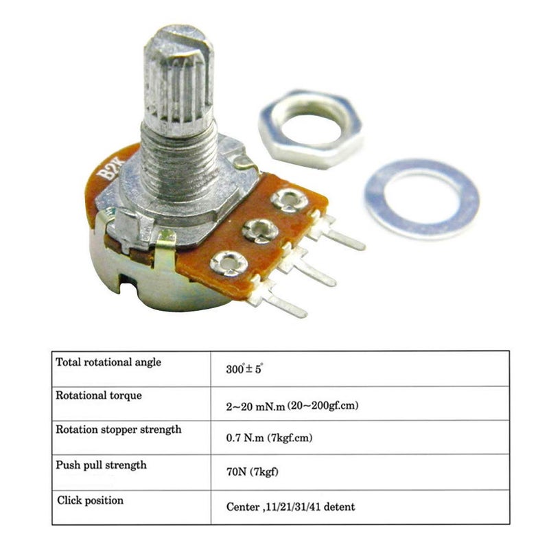 Comimark 10Pcs WH148 Type B10K Ohm Linear Taper Rotary Potentiometer Panel Pot 3 Pin - Image 5