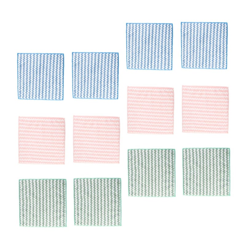Coral Fleece Dish Towels 12 Pack Highly Absorbent Fast Drying Kitchen Cloths - Image 2