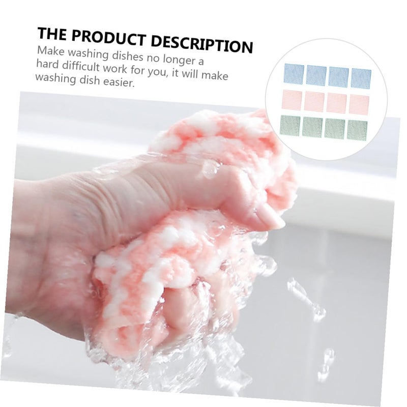Coral Fleece Dish Towels 12 Pack Highly Absorbent Fast Drying Kitchen Cloths - Image 4