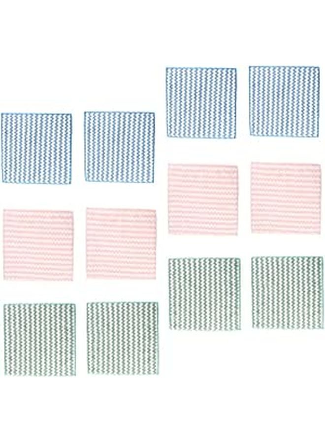 Coral Fleece Dish Towels 12 Pack Highly Absorbent Fast Drying Kitchen Cloths - Image 1
