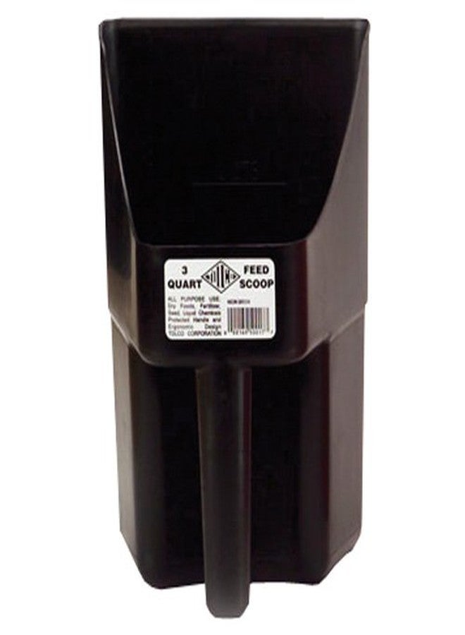 Tolco Heavy-Duty Plastic Scoop, 3 quart, Black