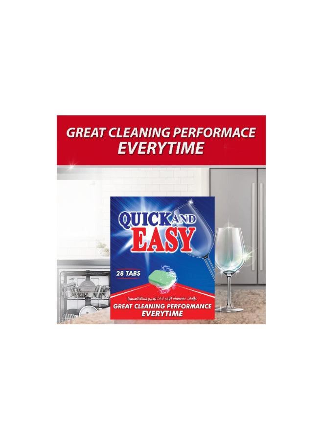 Quick And Easy  Dishwasher Tablets 28's - Image 2