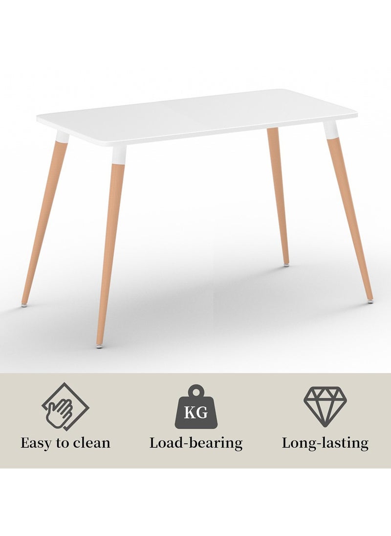 Mahmayi Mahmayi Cenare 9-Piece Dining Set for Kitchen, 160 X 80 Dining Table With 8 X DSW Plastic Dining Chair - White  - Image 2