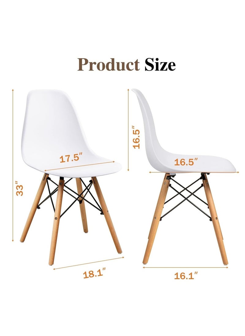 Mahmayi Mahmayi Cenare 9-Piece Dining Set for Kitchen, 160 X 80 Dining Table With 8 X DSW Plastic Dining Chair - White  - Image 5