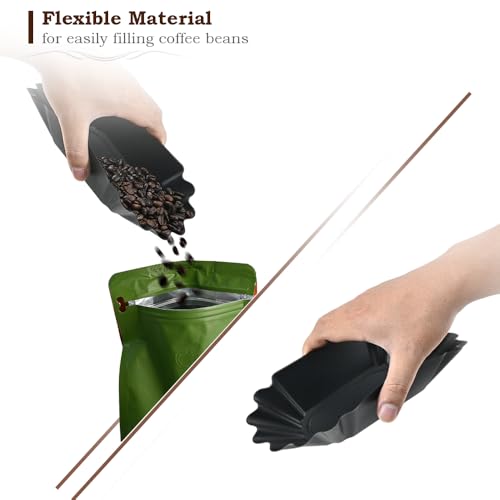 CAFEMASY Coffee Beans Cupping Sample Tray Reusable Plastic Plate for Scooping and Weighing, Display Sample Coffee Beans (5pcs-Black) - Image 2