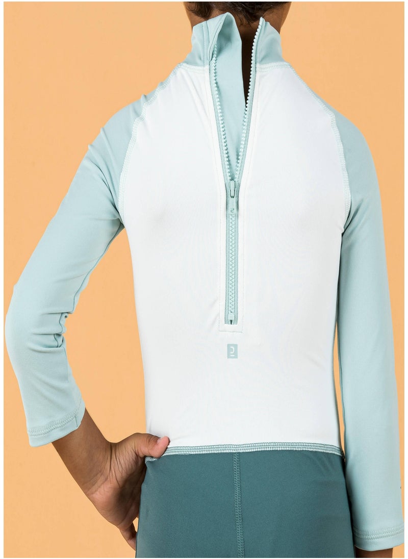 NABAIJI NABAIJI by DECATHLON, Baby/Kids' Long Sleeve UV Swim Suit Blue Print Quick-Dry & UV Protection  - Image 3