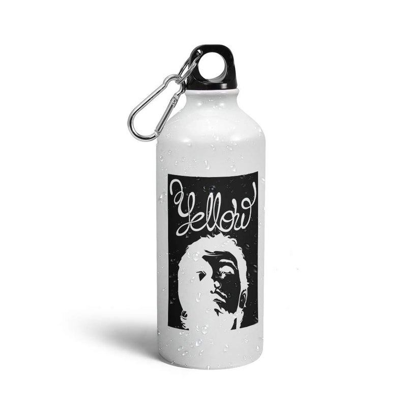 Prink Coldplay Yellow Song Water Bottles Coldplay Sipper Bottles Yellow Coldplay Song Bottles Rock Band Sipper Bottle Printed Sipper Bottle for Coldplay Fans 600 ml - Image 1