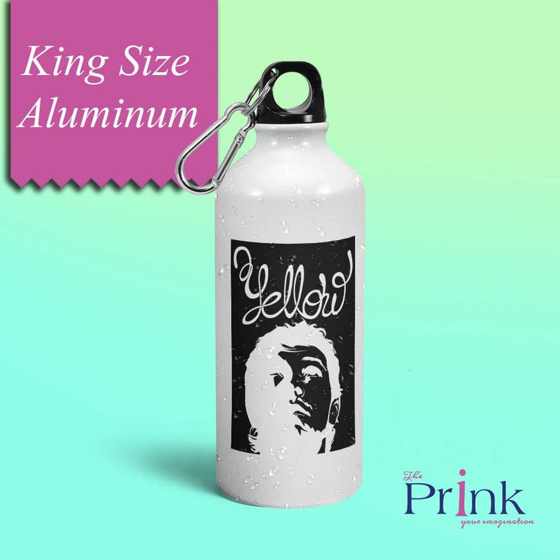 Prink Coldplay Yellow Song Water Bottles Coldplay Sipper Bottles Yellow Coldplay Song Bottles Rock Band Sipper Bottle Printed Sipper Bottle for Coldplay Fans 600 ml - Image 2