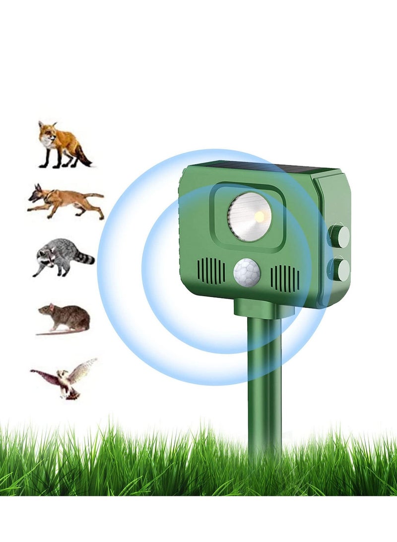 Excefore Ultrasonic Animal Repellent, Waterproof Outdoor Animal Repeller Motion Sensor, Cat Repellant Garden, Ultrasonic Dog Repellent, with Solar Battery, for Squirrels Cats Dogs Rats - Image 1