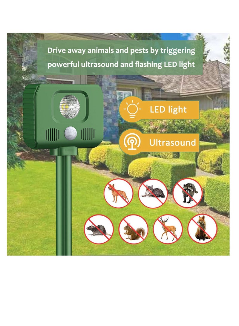 Excefore Ultrasonic Animal Repellent, Waterproof Outdoor Animal Repeller Motion Sensor, Cat Repellant Garden, Ultrasonic Dog Repellent, with Solar Battery, for Squirrels Cats Dogs Rats - Image 3