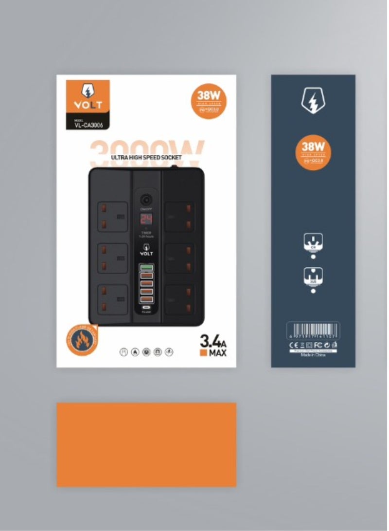 VOLT Charging Dock 6 Ports + 4 USB + 1 PD 38 Watts - Image 2