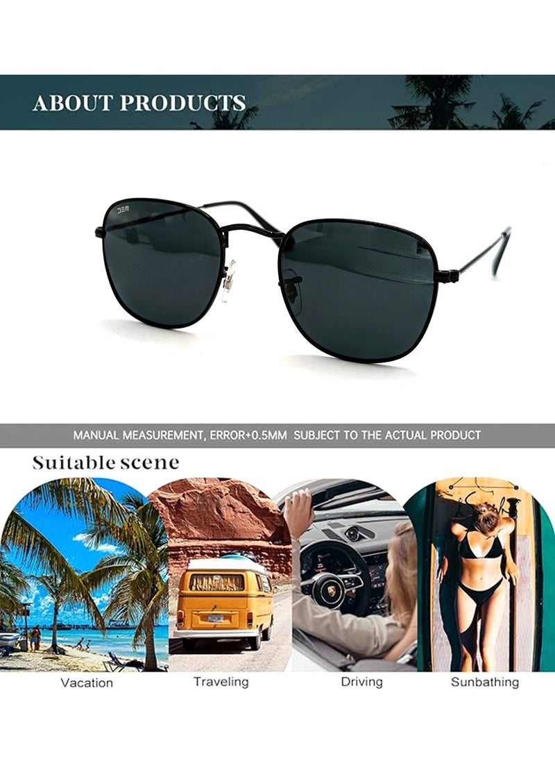 MEC Frank Square Sunglasses - 3857 - Lens Size: 51 mm - Black  - Image 3