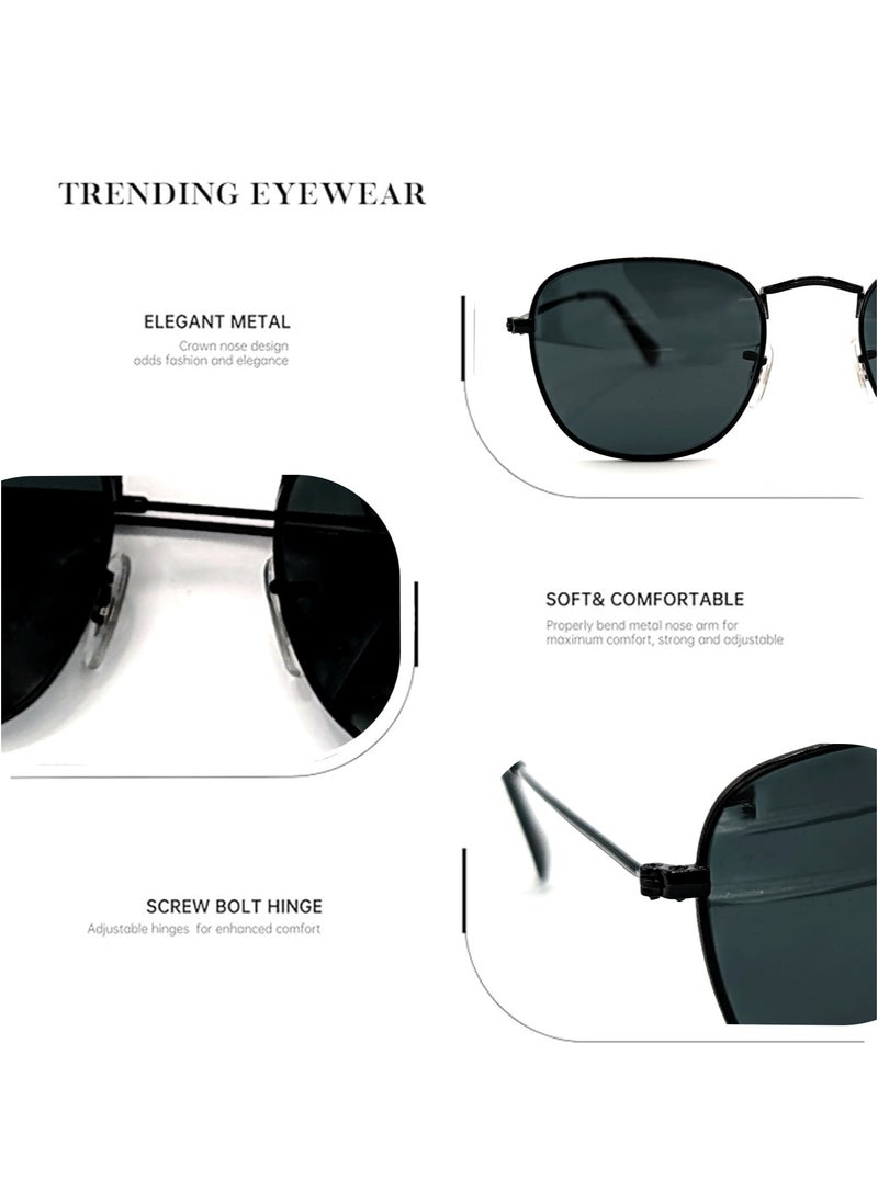 MEC Frank Square Sunglasses - 3857 - Lens Size: 51 mm - Black  - Image 2