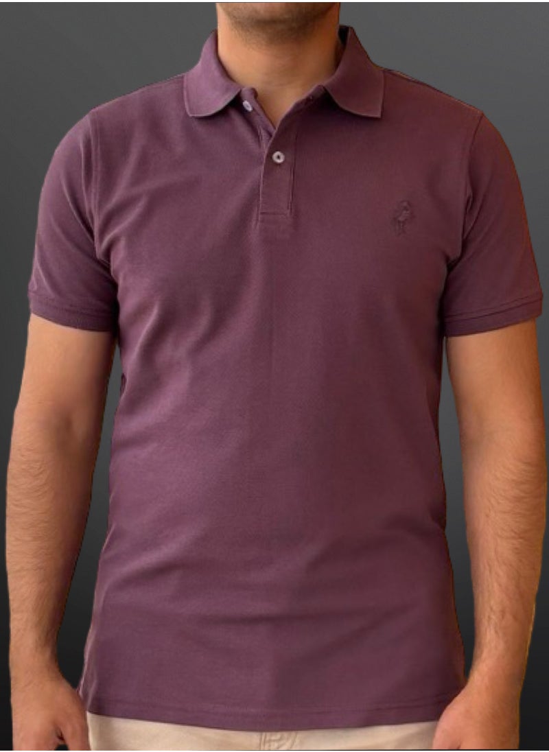Horse Polo Horse Polo Classic Polo Shirt, Mauve  - Image 2