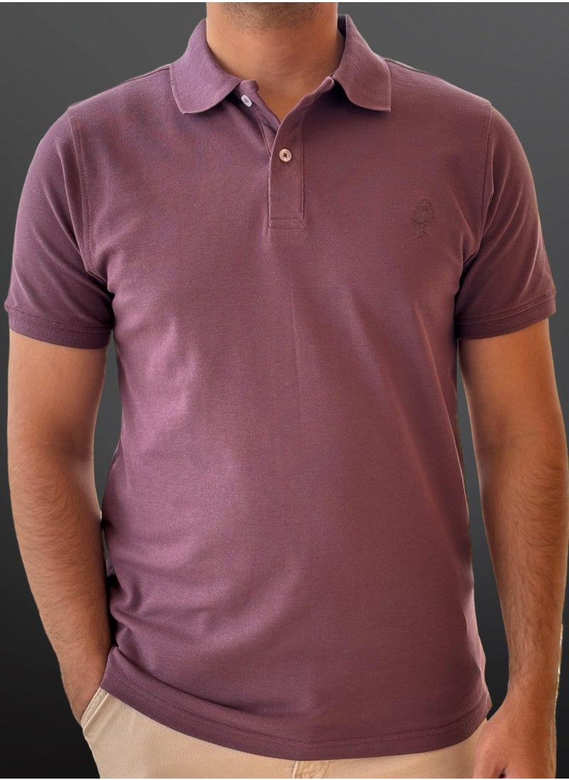 Horse Polo Horse Polo Classic Polo Shirt, Mauve  - Image 3