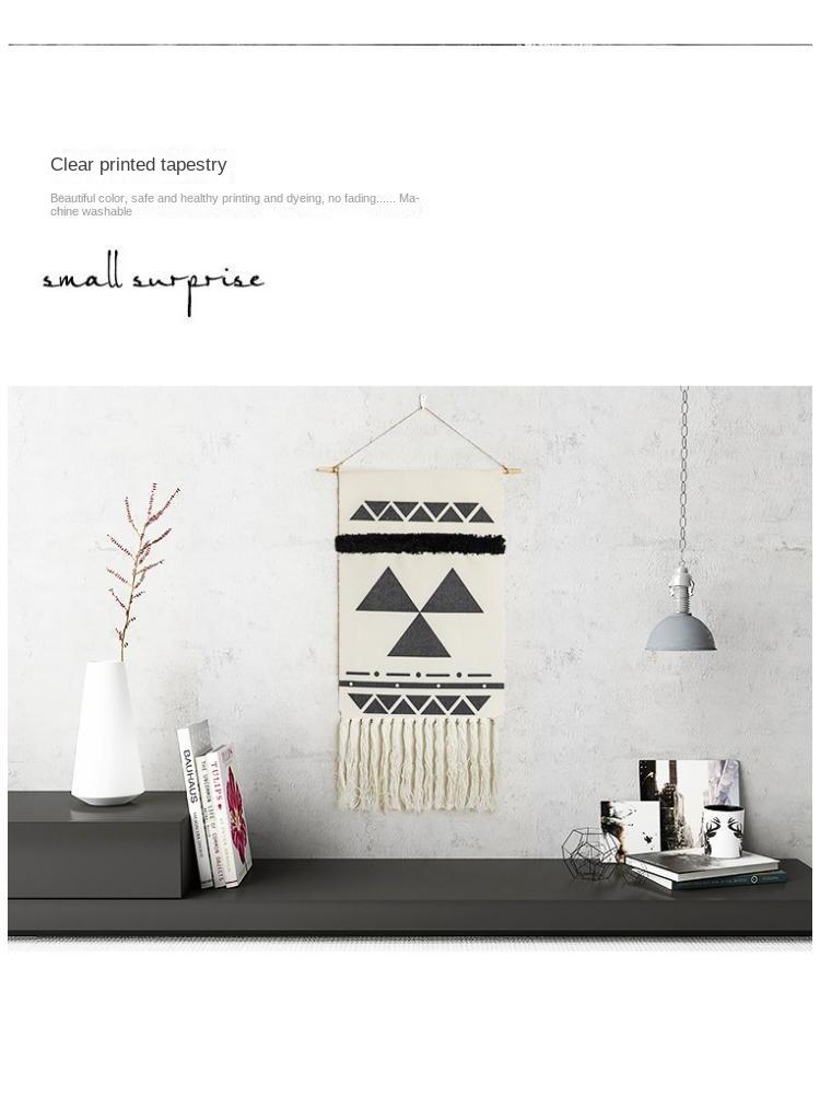 Bluejw Bohemian Wall Hanging Tapestry With Tassel Wall Decoration Of Living Room And Bedroom - Image 2