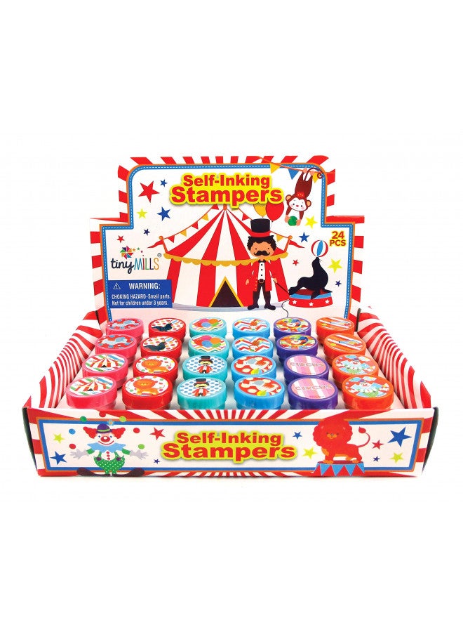 TINYMILLS 24 Pcs Circus Carnival Stampers for Kids - Image 1