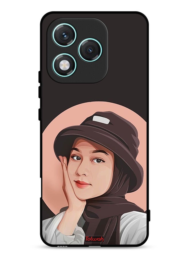 Tolwak غطاء حماية لHonor 400 Lite مزين بفن فتاة ترتدي قبعة لطيفة - Image 1