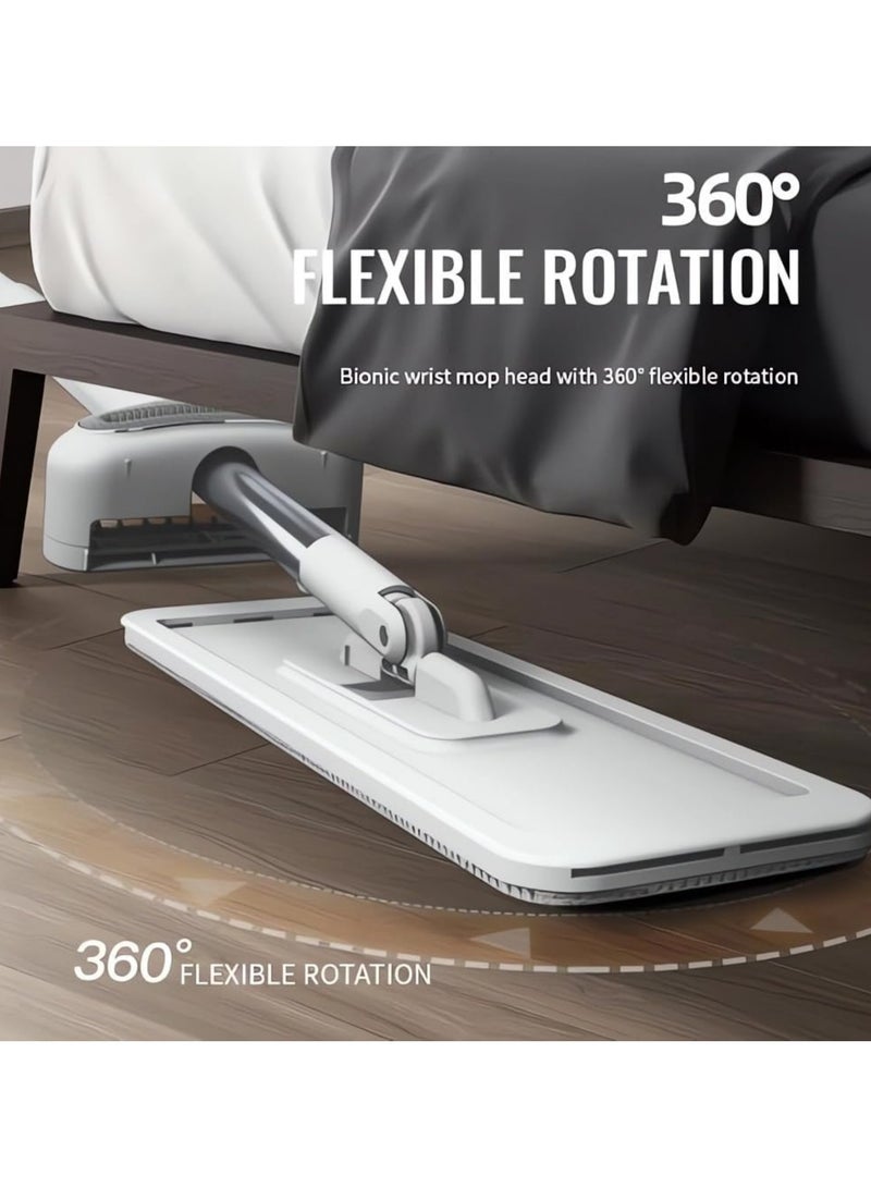 Beauenty Hands-Free Self-Washing Flat Mop with 4 Pcs Washable Pads, Magic Flat Squeeze Mop Cleaning Mop, Self Wringing Flat Mop Microfiber Dust Mop for Floor Cleaning Self Squeezing Mop, Microfiber Dust Flat - Image 5