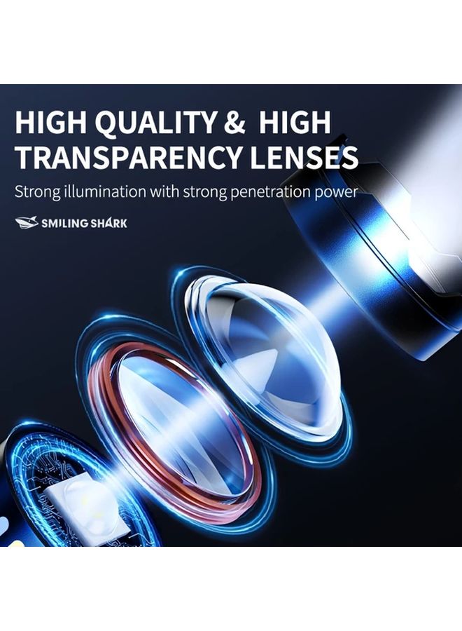 SD 5251 Black LED Flashlight High Lumens Rechargeable Adjustable Focus 5 Modes Aluminum Alloy Torch For Camping Outdoor - Image 4