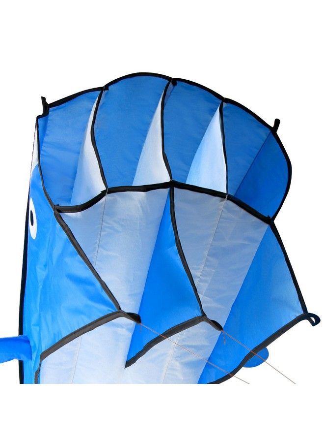 Image Large Dolphin Blue Kite Frameless Soft Parafoil Giant 3D Kite Image Breeze Beach Kites For Outdoor Beach  - Image 5