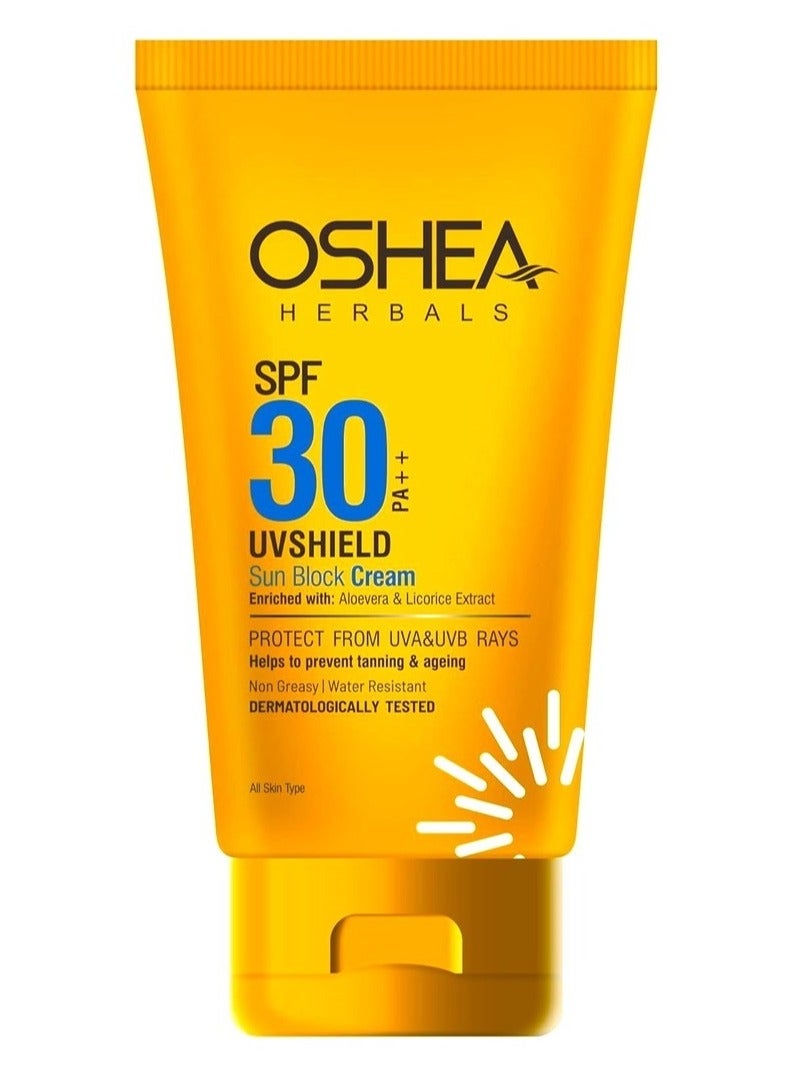 OSHEA Herbals UV Shield Sun Block Cream SPF 30 120 g - Image 1