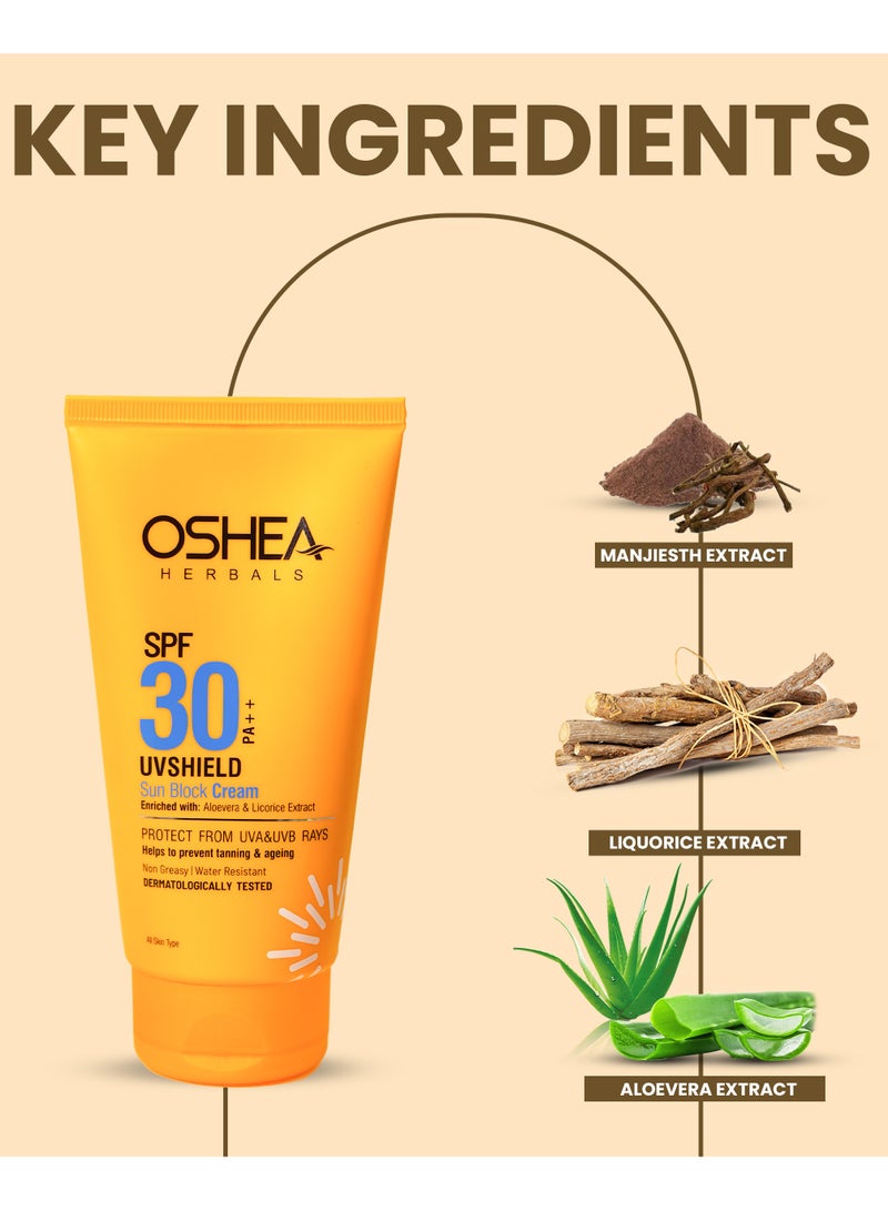 OSHEA Herbals UV Shield Sun Block Cream SPF 30 120 g - Image 3