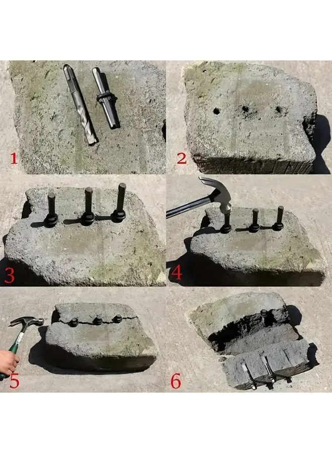 5pcs Heavy Duty Stone Splitting Wedge Shims For Concrete Marble And Granite Hand Tools - Image 5