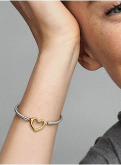 Pandora Violet Pandora Moments Heart Chain Snake Bone Chain Women's Silver Bracelet  - Image 4
