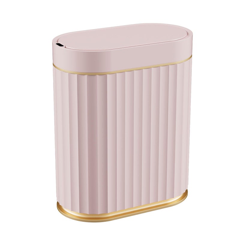 ELPHECO Sensor Trash Can 2 Gallon Waterproof Motion Sensor Trash Can, Automatic Bathroom Trash Bin, Slim Garbage Can for Dorm Room(Pink, 2 Gallon) - Image 1