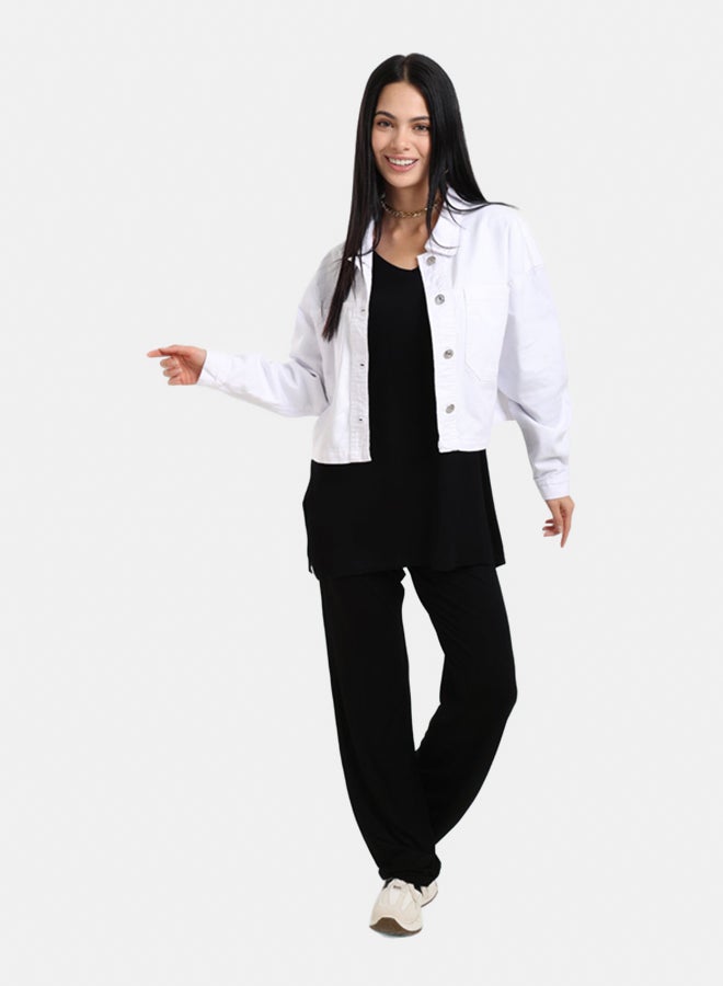 Clue Cropped Denim Jacket  - Image 5