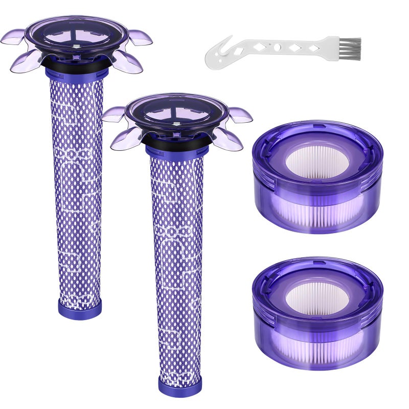 LINNIW Upgraded V8 Vacuum Filter Replacement Kit Compatible with Dyson V8 New Version SV25 Dyson V8 Animal Extra 40590101Dyson V7 New Model SV37 Cordless Vacuum 2 Filter Kits Replaces Part 96566105 - Image 2