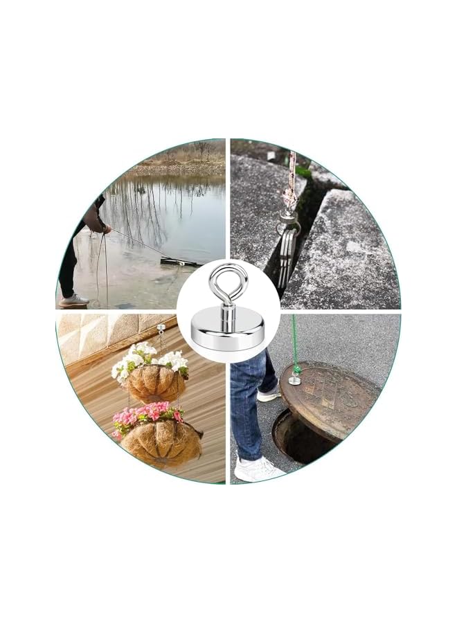 promass Magnetic Hooks Extra Strong,150kg Neodymium Magnets with Hooks, 60mm Magnetic Hooks Punch-Free for Hanging Keys Hats Tools Whiteboard Crafts Kitchen Refrigerator Bathroom Garage Office - Image 5