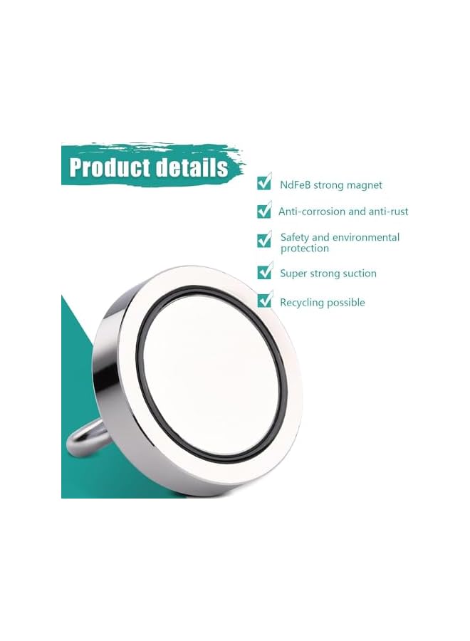 promass Magnetic Hooks Extra Strong,150kg Neodymium Magnets with Hooks, 60mm Magnetic Hooks Punch-Free for Hanging Keys Hats Tools Whiteboard Crafts Kitchen Refrigerator Bathroom Garage Office - Image 4