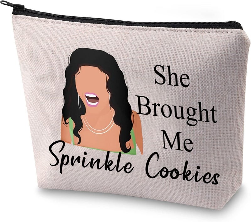 BLUPARK Real Housewives Makeup Bag RHONJ TV Gift She Brought Me Sprinkle Cookies Cosmetic Bag for Fans(Sprinkle Cookies)