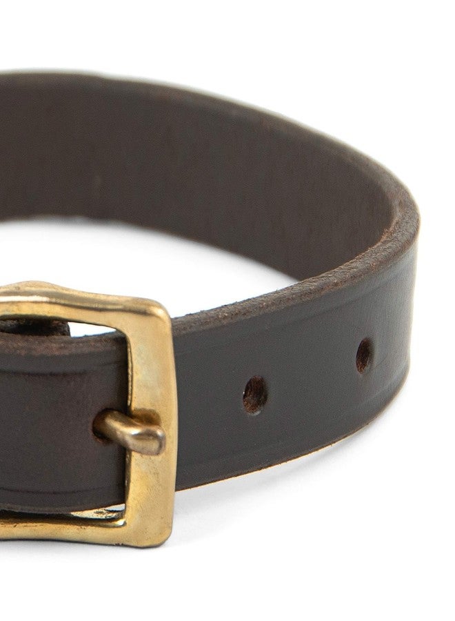 Jeffers Heavy Duty Flat Latigo Leather Dog Collar with Solid Brass Hardware, Adjustable Secure Fit for Dogs, Safe Chestnut Collar for Walking, Training & Outdoor Pet Accessories - 1 1/4" x 25 - Image 5