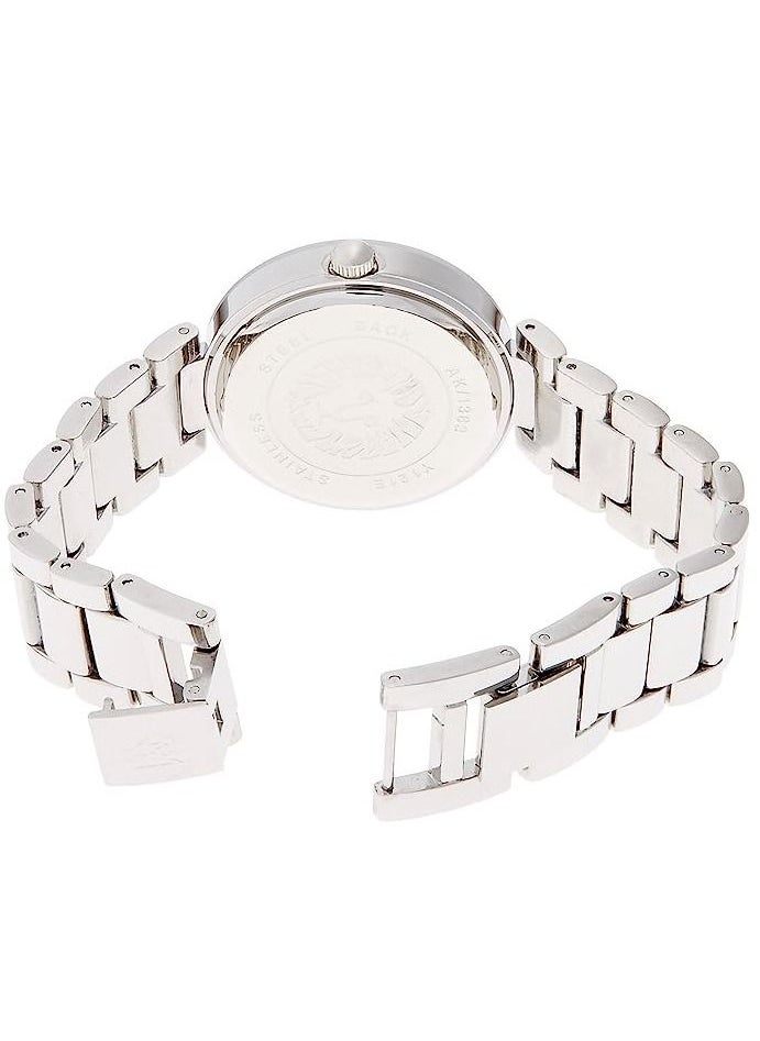 ANNE KLEIN - Anne Klein Women's Genuine Diamond Dial Bracelet Watch Silver/Black - Image 1