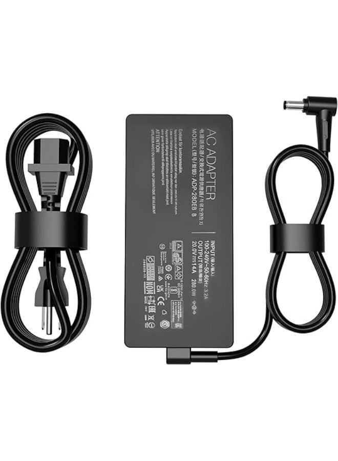 Terabyte شاحن AC 280W 14A 20V ADP-280EB B لأجهزة Asus ROG Strix G15 G17 G513R G513Q G713R G713Q Scar 15 17 G532L G533Z G732L G733Z Hero Scar III G731G G531G G703G لأجهزة الكمبيوتر المحمولة للألعاب - Image 1