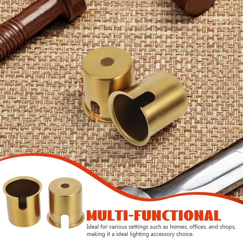 Plated Lamp Holder Pull Chain 2 Pack For Table Floor Lighting Bulb Socket Accessory - Image 4