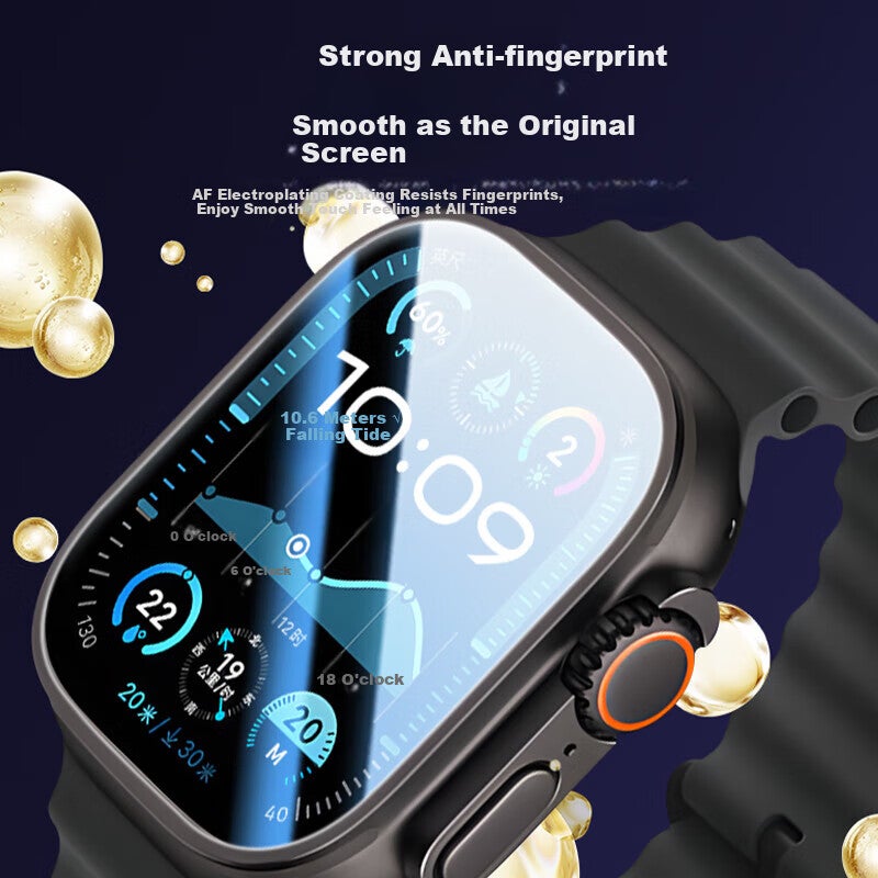 Smorss [2 Pieces Premium] Tempered Glass Screen Protector for Apple Watch Ultra 3/2/1, Anti-Scratch Shatterproof Full Coverage Protective Film for IWatch Ultra 3/2/1 - Image 4