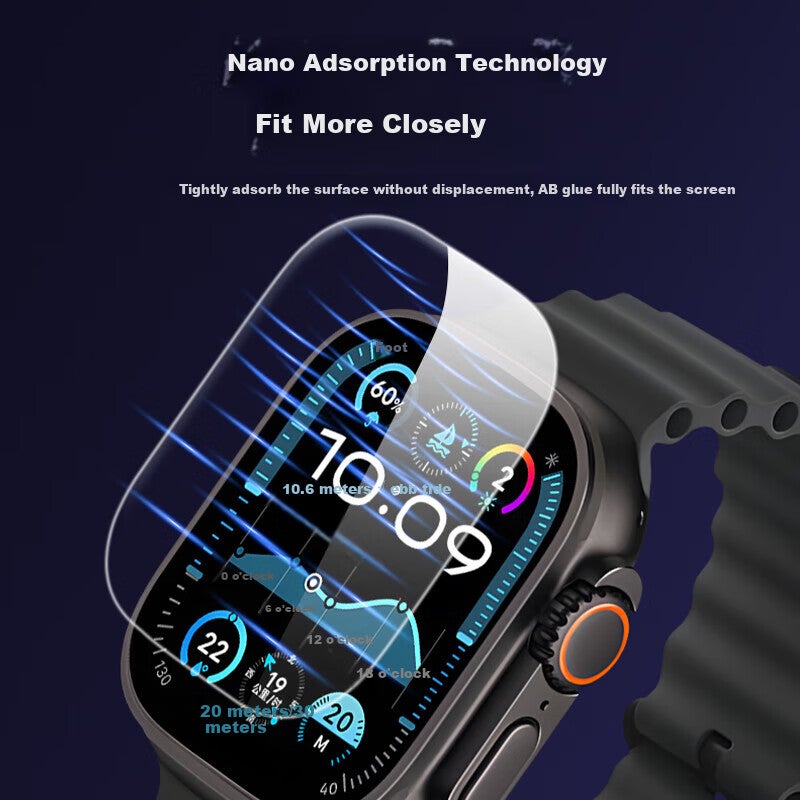 Smorss [2 Pieces Premium] Tempered Glass Screen Protector for Apple Watch Ultra 3/2/1, Anti-Scratch Shatterproof Full Coverage Protective Film for IWatch Ultra 3/2/1 - Image 5