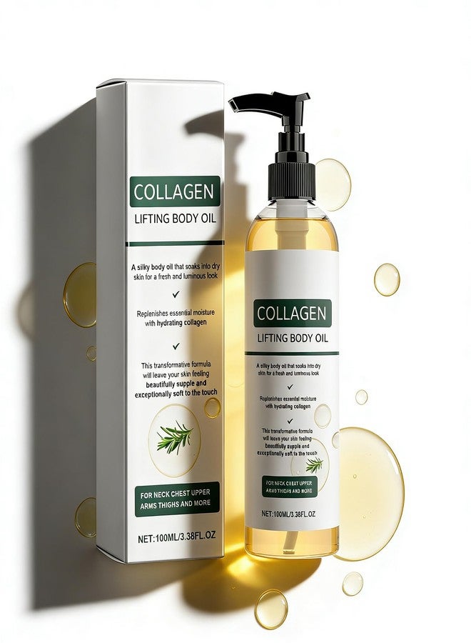 Hydrating Collagen Oil for Body & After Shower - Collagen Lifting Body Oil with Moisturizing Anti Aging Formula, Lightweight Non-Greasy to Smooth Wrinkles & Soften Crepey Skin, 3.8 Fl Oz (1pc) - Image 1