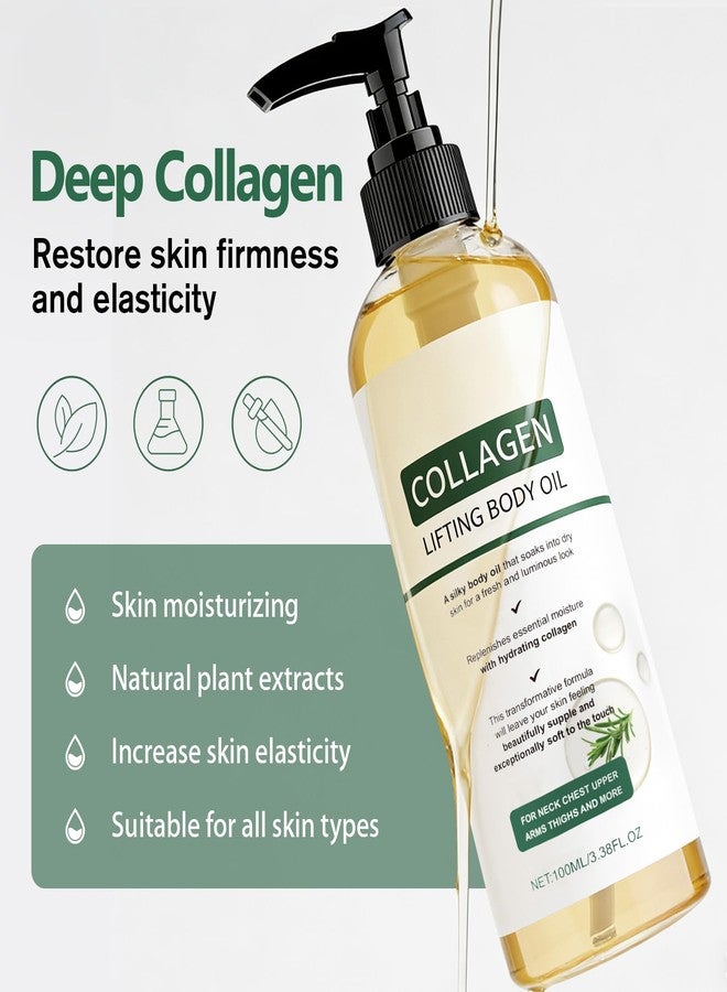 Hydrating Collagen Oil for Body & After Shower - Collagen Lifting Body Oil with Moisturizing Anti Aging Formula, Lightweight Non-Greasy to Smooth Wrinkles & Soften Crepey Skin, 3.8 Fl Oz (1pc) - Image 5