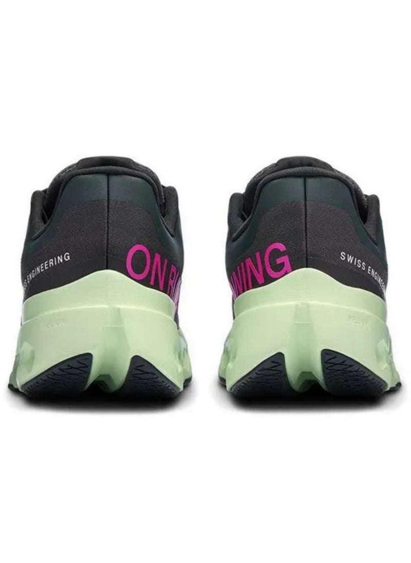On Cloudsurfer Next 'Black/Lima' – Unisex Road Running Shoes Lightweight & Responsive with CloudTec Phase® Technology Helion™ Superfoam Midsole for Smooth Transitions Sleek Black Design with Vibrant Lima Accents