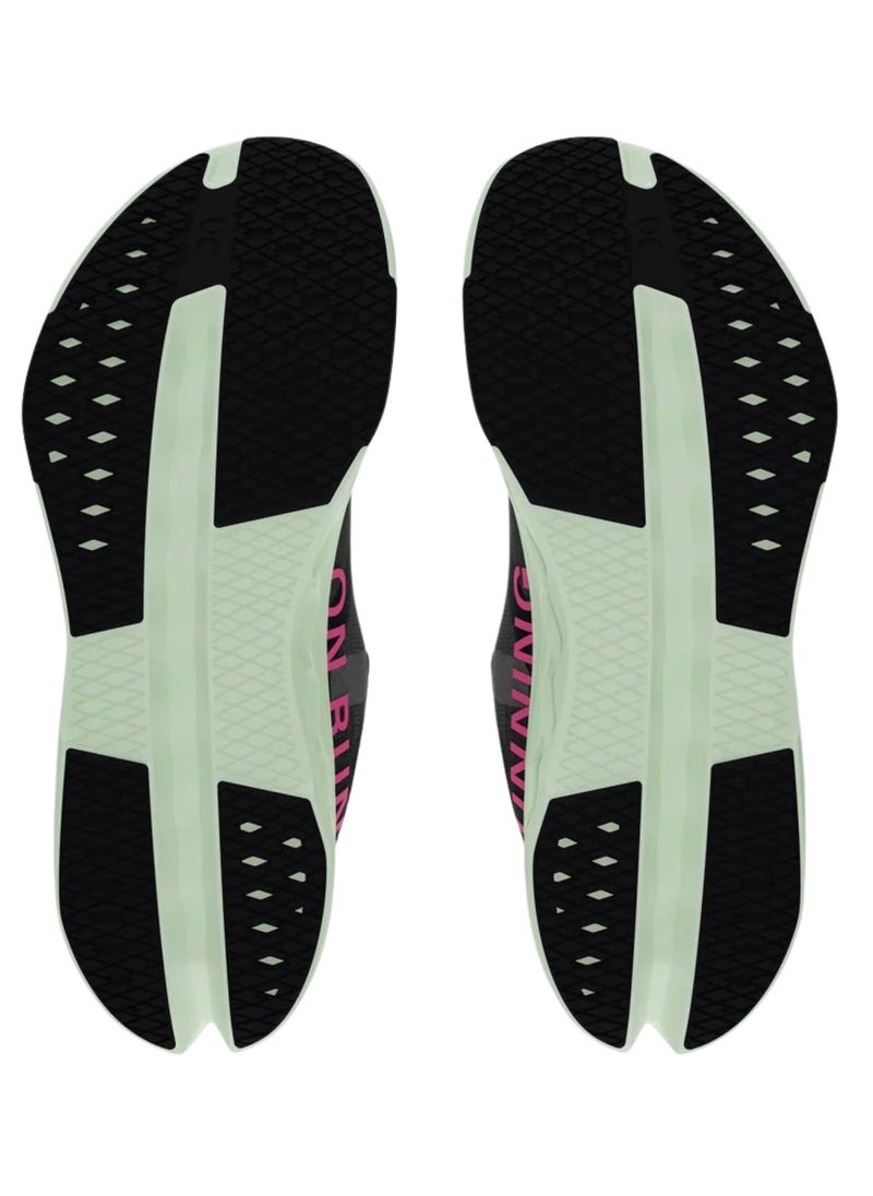 On Cloudsurfer Next 'Black/Lima' – Unisex Road Running Shoes Lightweight & Responsive with CloudTec Phase® Technology Helion™ Superfoam Midsole for Smooth Transitions Sleek Black Design with Vibrant Lima Accents