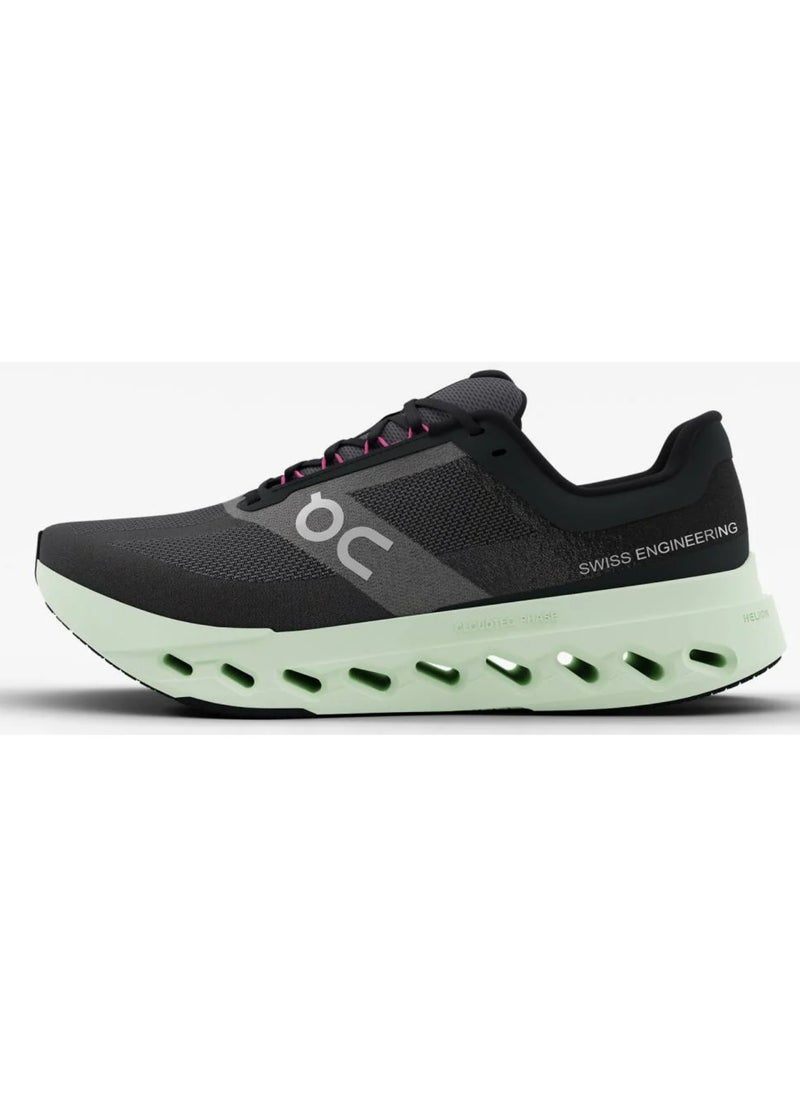 On Cloudsurfer Next 'Black/Lima' – Unisex Road Running Shoes Lightweight & Responsive with CloudTec Phase® Technology Helion™ Superfoam Midsole for Smooth Transitions Sleek Black Design with Vibrant Lima Accents