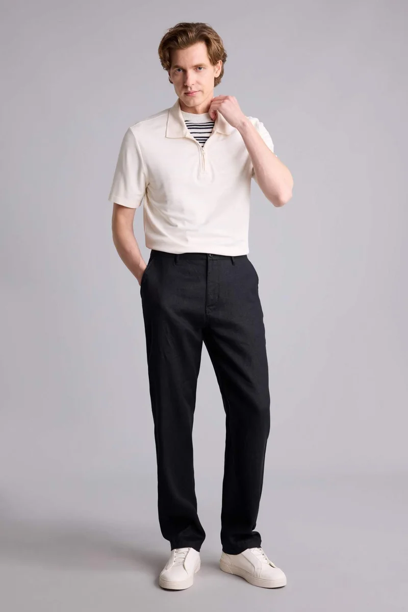 DeFacto Regular Fit Polo Collar Short Sleeve Polo T-Shirt