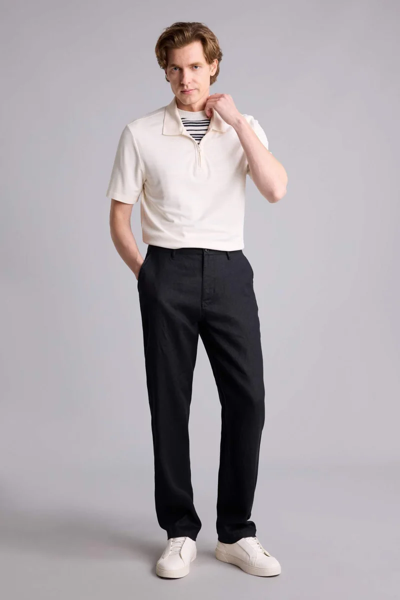 ديفاكتو Regular Fit Polo Collar Short Sleeve Polo T-Shirt